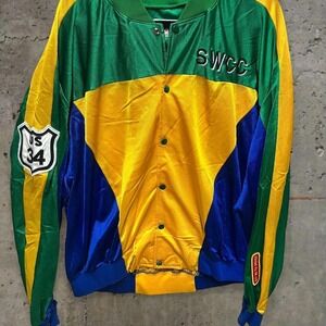Vintage 1 of 1 Custom RARE 1980s Van Ginkel's SWCC Satin Racing Bomber Jacket XL
